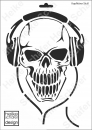 Schablone-Stencil A4 018-1312 Kopfhörer Skull